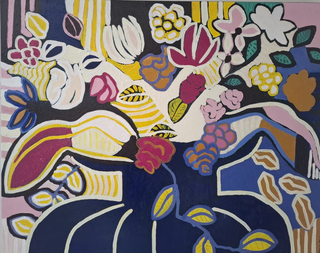 Jour de fête, acrylique sur toile 81X100, 2025, 2800 €