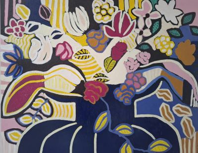 Jour de fête-acrylique sur toile 80X100, 2025
