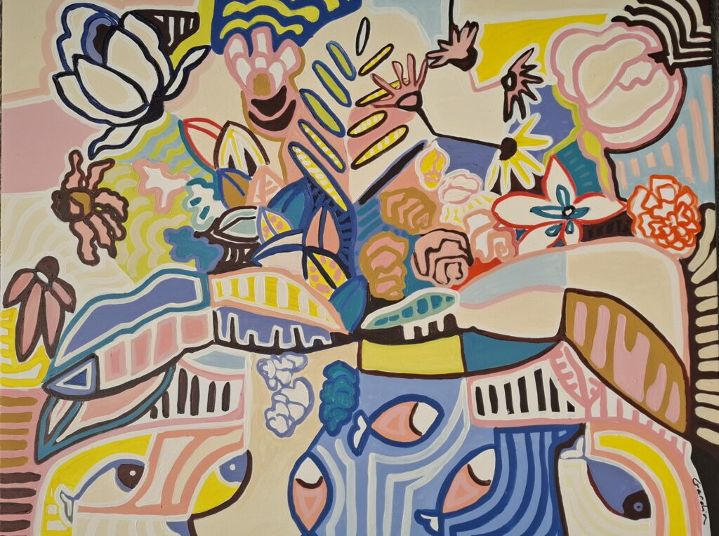 Antipolis II, acrylique sur toile 80X100, 2025
