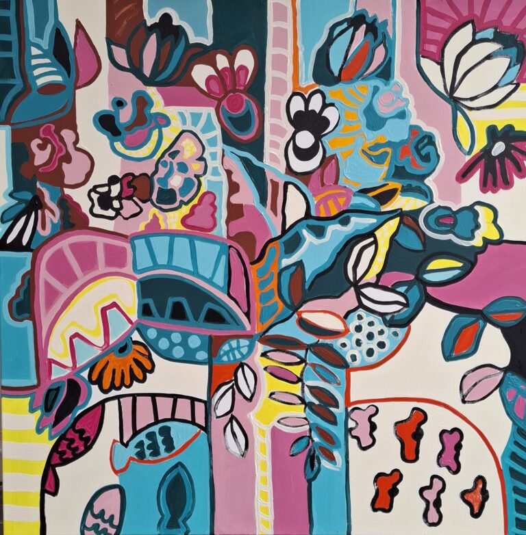 envolée florale 2, 100X100, 1600 €